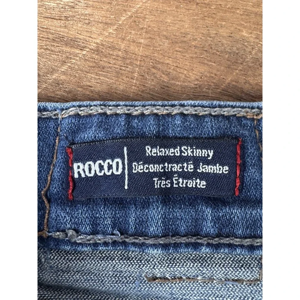True Religion Rocco Relaxed Skinny Knee Panels Men's Blue Jeans 38